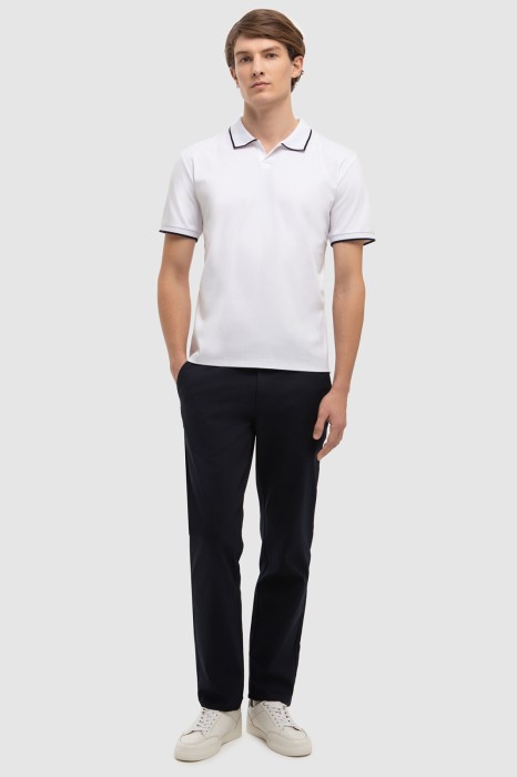 поло из мерсеризованного хлопка из россии вид сбоку