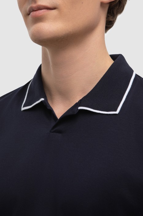 поло из мерсеризованного хлопка от бренда kanzler вид слева