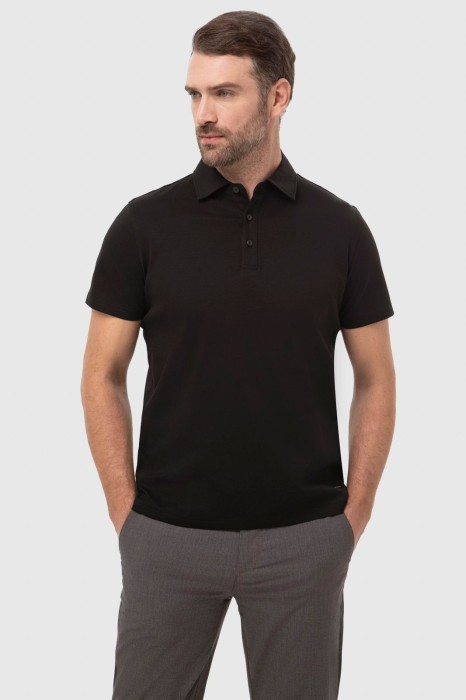 поло из мерсеризованного хлопка из россии вид сбоку