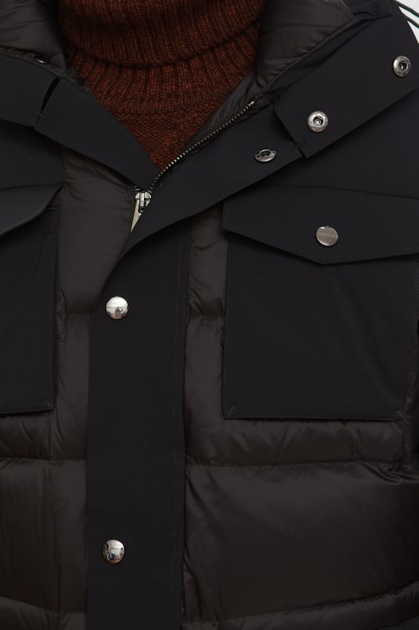 пуховик короткий демисезонный с водоотталкивающей обработкой от бренда kanzler вид слева