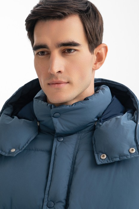 пуховик короткий с водоотталкивающей обработкой от бренда kanzler вид слева