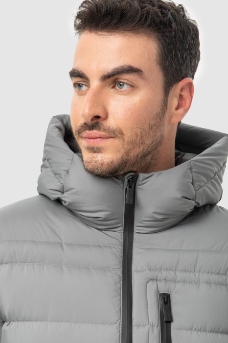 пуховик короткий зимний с водоотталкивающей обработкой от бренда kanzler вид слева