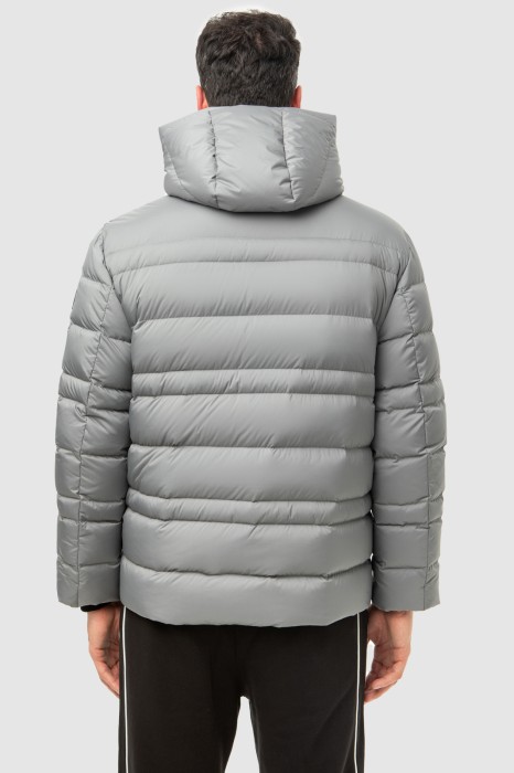 пуховик короткий зимний с водоотталкивающей обработкой из россии вид сбоку