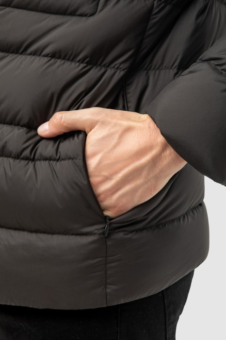 пуховик короткий зимний с водоотталкивающей обработкой от бренда kanzler вид слева