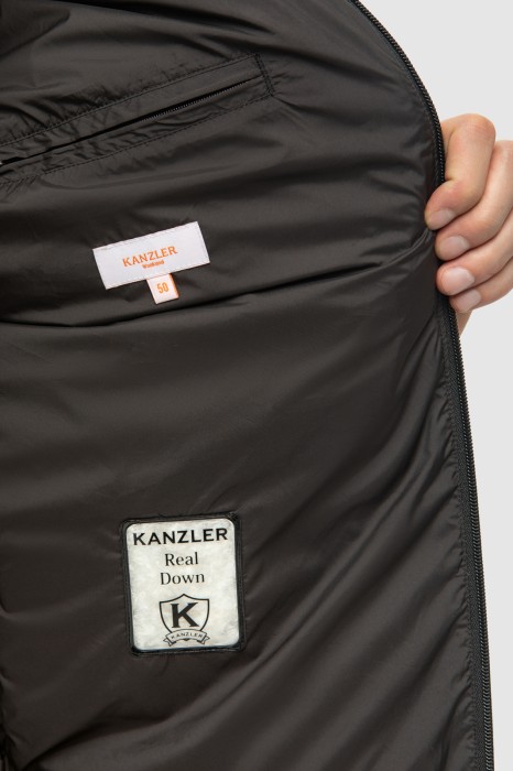 пуховик короткий зимний с водоотталкивающей обработкой по цене 16990 руб вид справа