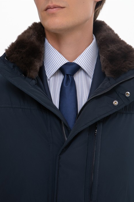 пуховик с утепленным воротником и водоотталкивающей обработкой от бренда kanzler вид слева