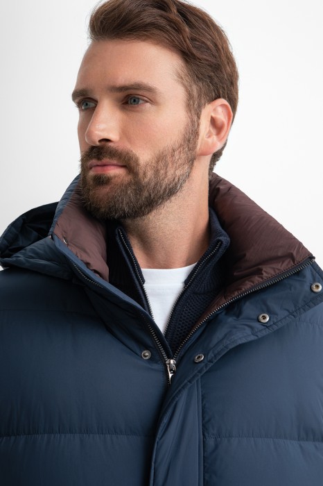 пуховик удлиненный с водоотталкивающей обработкой от бренда kanzler вид слева