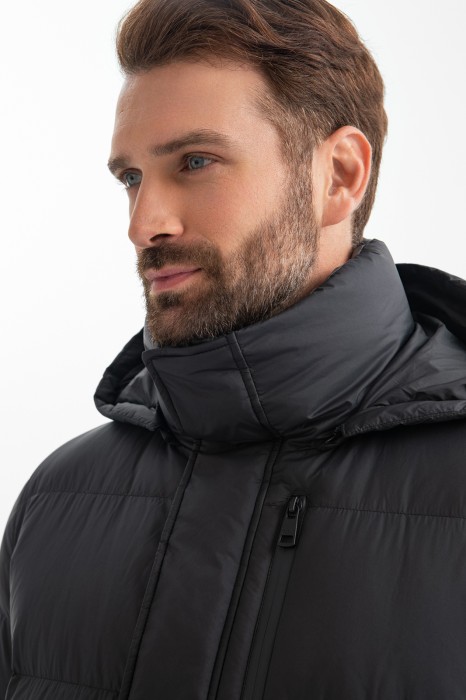 пуховик удлиненный с водоотталкивающей обработкой от бренда kanzler вид слева