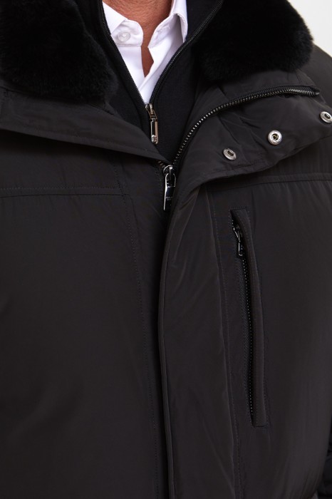 пуховик зимний с утепленным воротником и водоотталкивающей обработкой от бренда kanzler вид слева