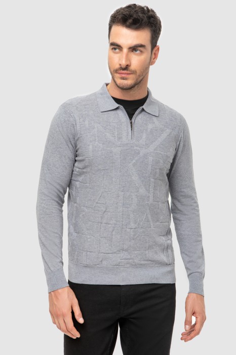 пуловер-поло из хлопка пима фотография