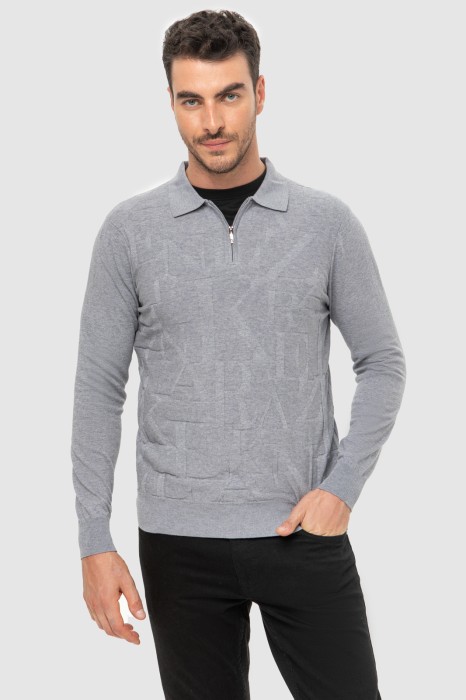 пуловер-поло из хлопка пима из россии вид сбоку