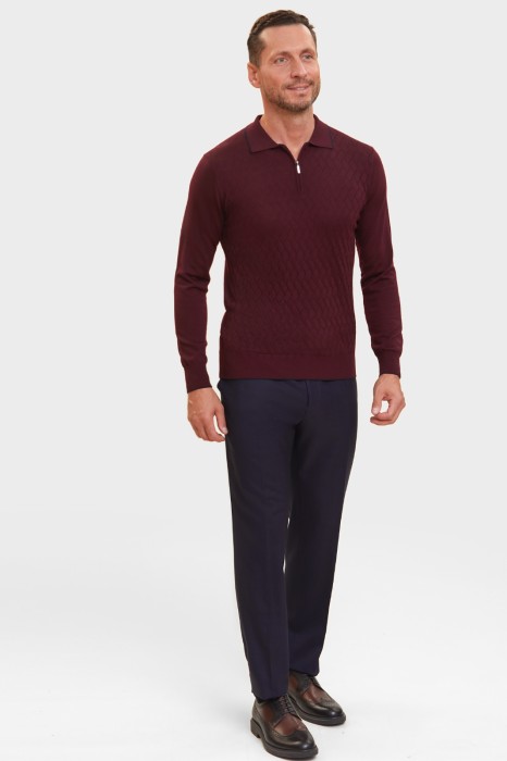 пуловер-поло из шерсти по цене 8990 руб вид справа