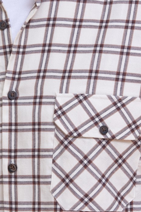 рубашка из хлопка и шерсти в клетку от бренда kanzler вид слева
