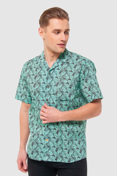 рубашка из хлопка с коротким рукавом фотография