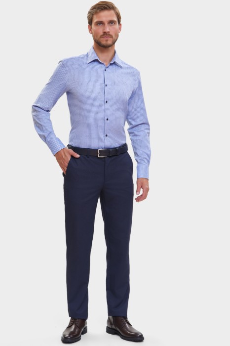 рубашка из хлопка в клетку по цене 4990 руб вид справа