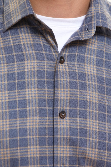 рубашка из хлопка в клетку от бренда kanzler вид слева