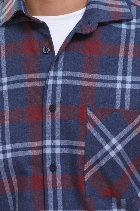 рубашка из хлопка в клетку от бренда kanzler вид слева