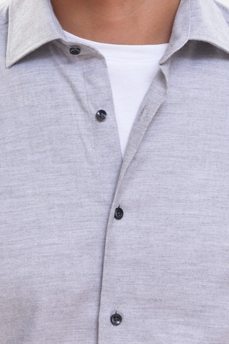 рубашка из хлопка от бренда kanzler вид слева