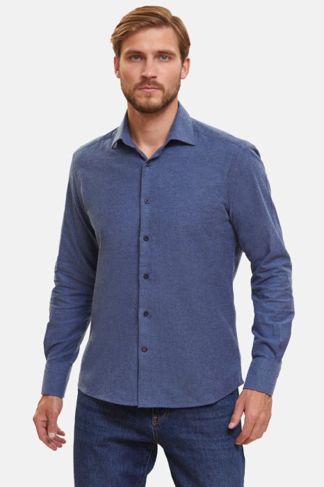 рубашка из хлопка от бренда kanzler вид слева