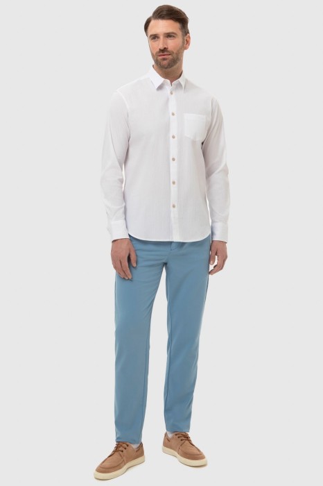 рубашка из хлопка из хлопка спереди