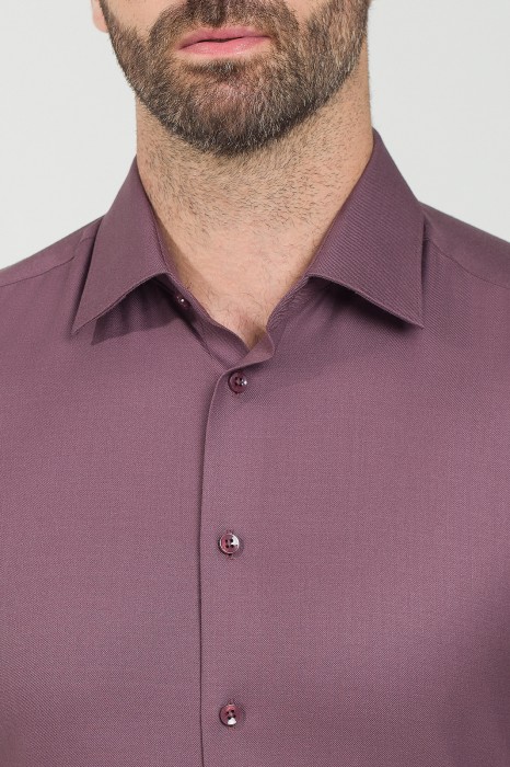 рубашка из смесовой шерсти с возможностью машинной стирки от бренда kanzler вид слева