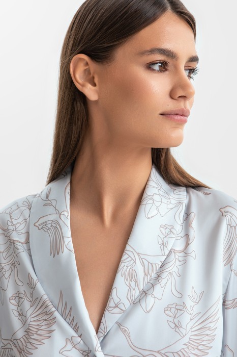 рубашка пижамная от бренда kanzler вид слева