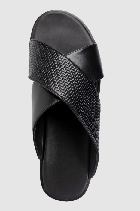 шлепанцы из натуральной кожи по цене 8999 руб вид справа