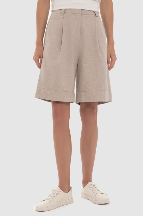 шорты из хлопка и льна по цене 4990 руб вид справа