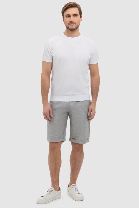 шорты изо льна и хлопка из россии вид сбоку