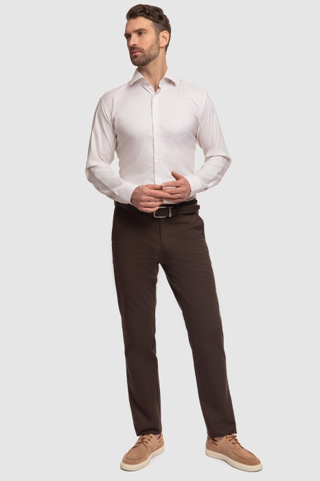 сорочка из хлопка и лиоцелла, устойчивая к сминанию из россии вид сбоку