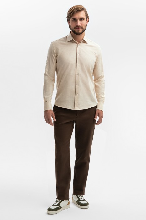 сорочка из хлопка и льна по цене 5990 руб вид справа