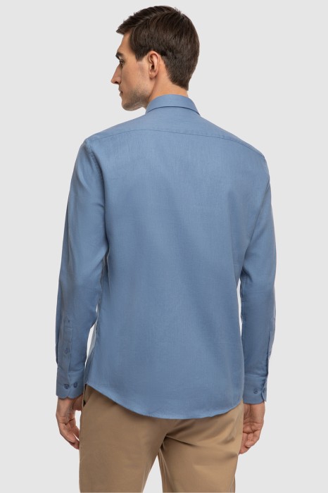 сорочка из хлопка и льна по цене 6990 руб вид справа