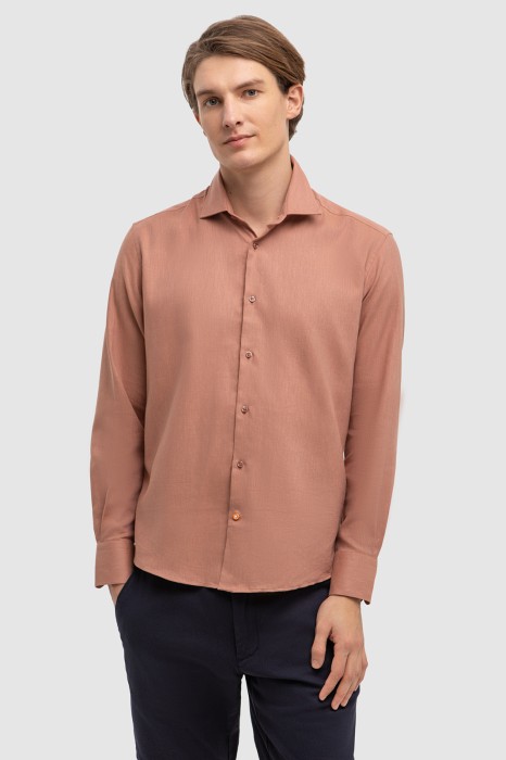 сорочка из хлопка и льна по цене 6990 руб вид справа