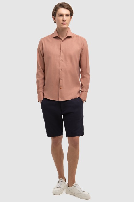 сорочка из хлопка и льна из россии вид сбоку