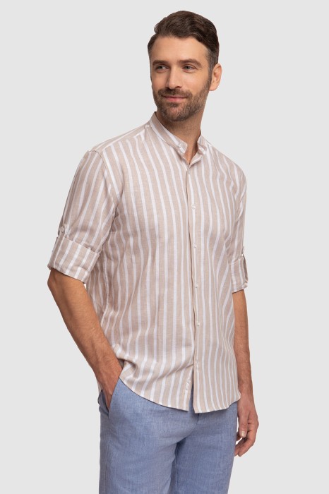 сорочка из хлопка и льна из россии вид сбоку