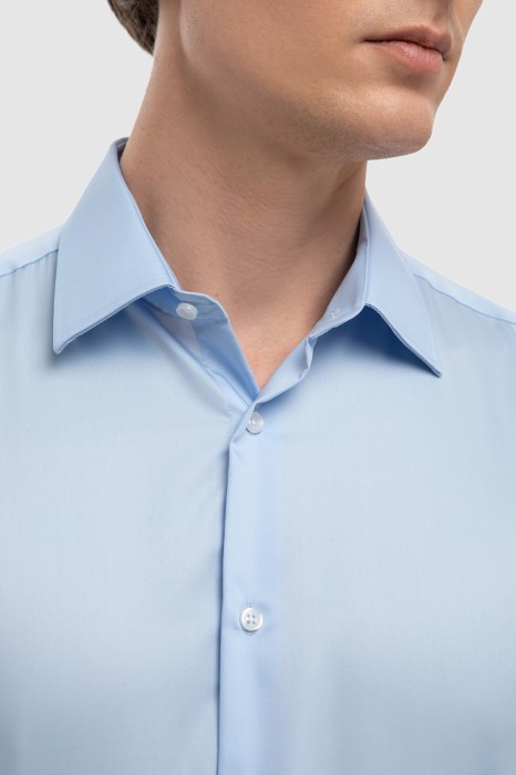 сорочка из хлопка, легкая в уходе от бренда kanzler вид слева