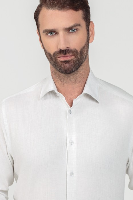 сорочка из хлопка, легкая в уходе от бренда kanzler вид слева