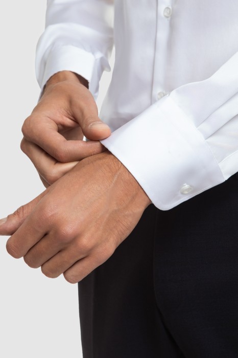 сорочка из хлопка, легкая в уходе от бренда kanzler вид слева