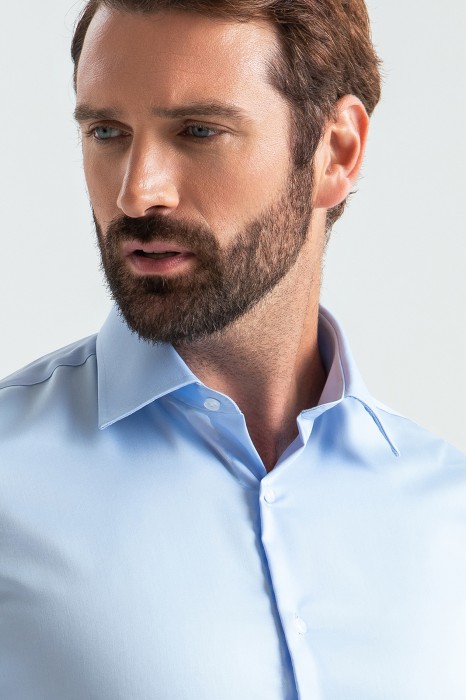 сорочка из хлопка, легкая в уходе от бренда kanzler вид слева