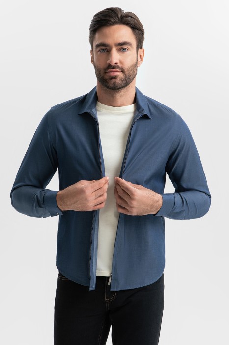 сорочка из хлопка на молнии фотография