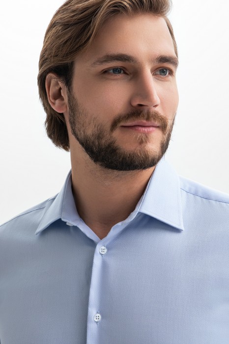 сорочка из хлопка, устойчивого к сминанию от бренда kanzler вид слева