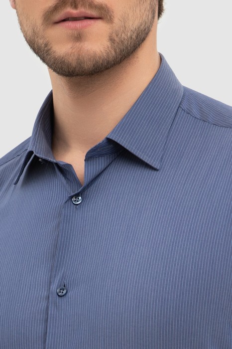 сорочка из хлопка, устойчивого к сминанию от бренда kanzler вид слева