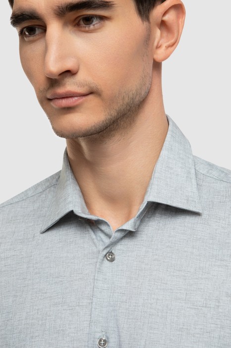 сорочка из хлопка, устойчивого к сминанию от бренда kanzler вид слева