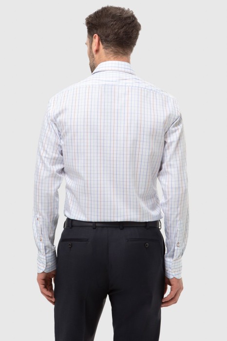 сорочка из хлопка в клетку, легкая в уходе по цене 4990 руб вид справа