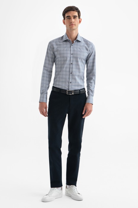 сорочка из хлопка в клетку с технологией легкой очистки по цене 5990 руб вид справа