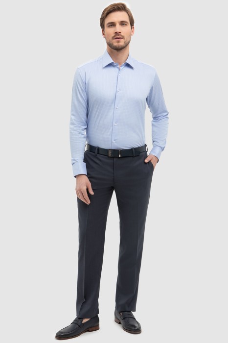 сорочка из хлопка в клетку из россии вид сбоку