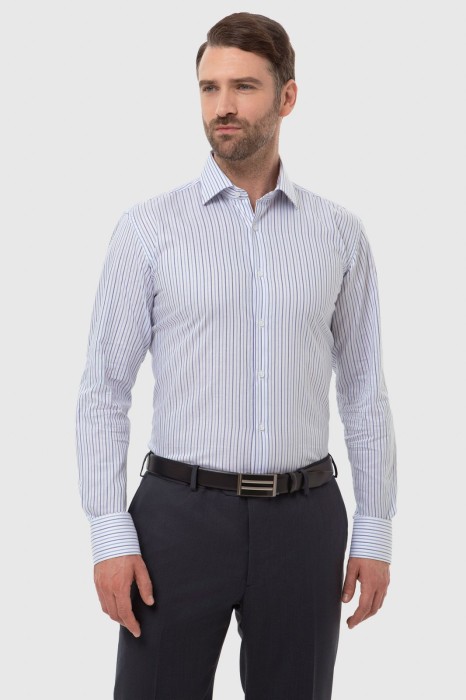 сорочка из хлопка в полоску фотография