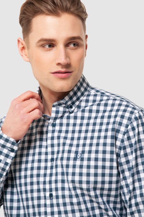 сорочка из хлопка от бренда kanzler вид слева