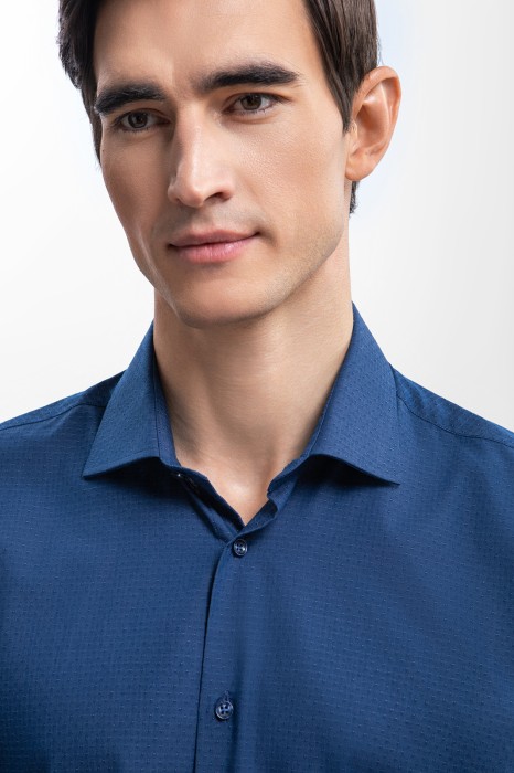 сорочка из итальянской хлопковой ткани carlo bassetti от бренда kanzler вид слева