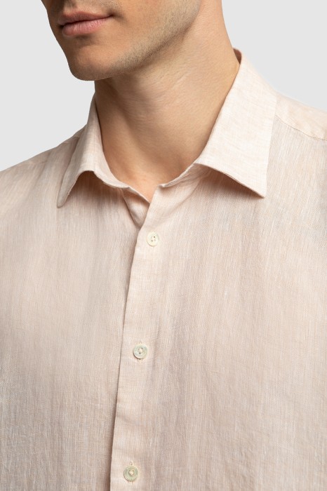 сорочка limited edition изо льна от бренда kanzler вид слева